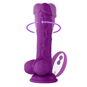 FemmeFunn - Vortex - Turbo Baller - Realistische roterende vibrator met balzak (Paars)
