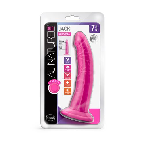 Au Naturel Bold Jack 7 Inch Dildo Pink