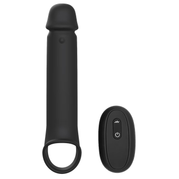 Ramrod - vibrerende rechte penisverlenger met afstandsbediening