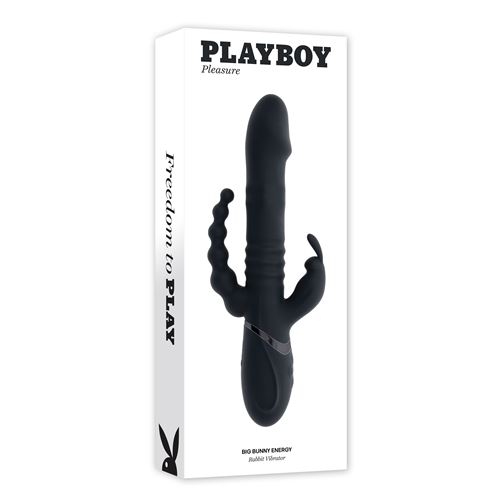 Playboy - Big Bunny Energy - triple vibrator met stotende schacht