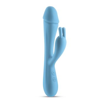 Scarlett - Verwarmende rabbit vibrator (Blauw)