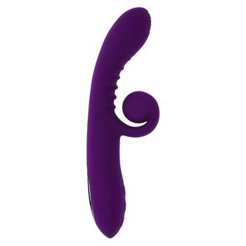 Curlicue - Duovibrator met rollende stimulator (Paars)