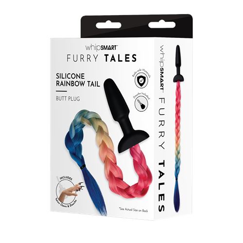 whipsmart-4.9-inch-silicone-plug-with-play-tails-rainbow-tail