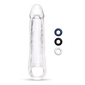 Transparante penisverlenger met scrotumlus - 23,9 cm