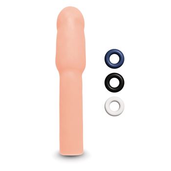 Flexibele penisverlenger met grote kop - 21,1 cm