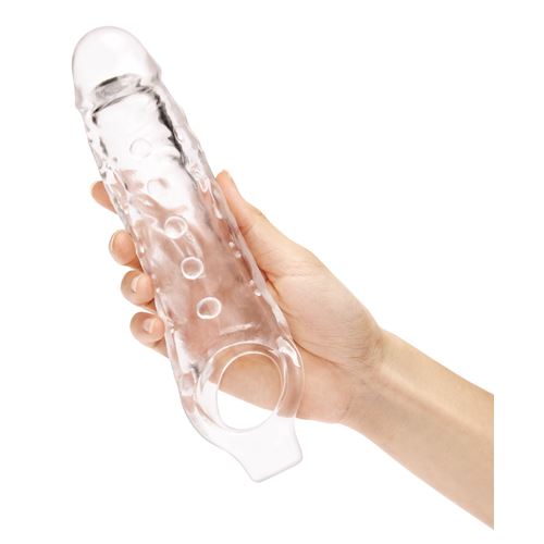 size-up-clear-view-studded-penis-extender-with-ball-loop