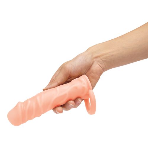 size-up-silicone-realistic-penis-extender-with-ball-loop-flesh