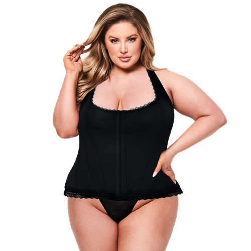 Baci - Bustier met haakjessluiting voor en vetersluiting achter - Plus Size