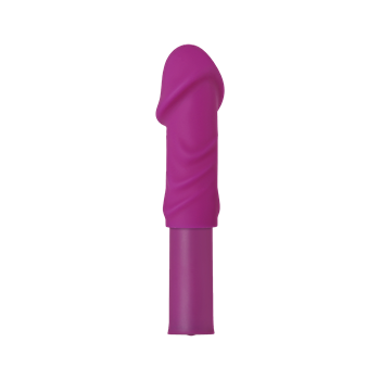 Eve's Satin Slim - Klassieke vibrator met opzetstuk (Paars)