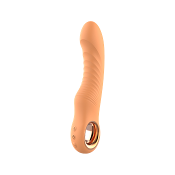 Flexibele geribbelde vibrator (Oranje)