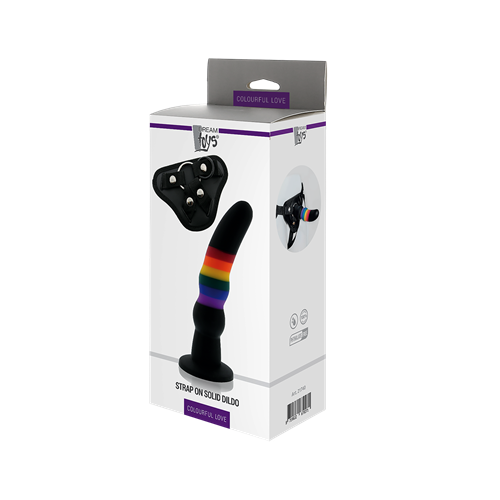 Dream Toys - Colourful Love - Strap-on met regenboog dildo