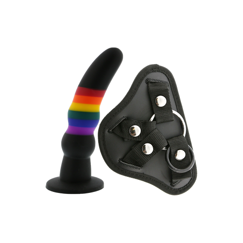 Dream Toys - Colourful Love - Strap-on met regenboog dildo