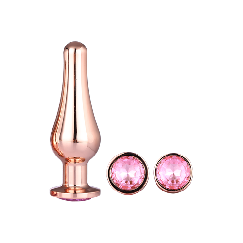 Dream Toys - Gleaming Love - 3-delige set naadloze buttplugs met siersteen