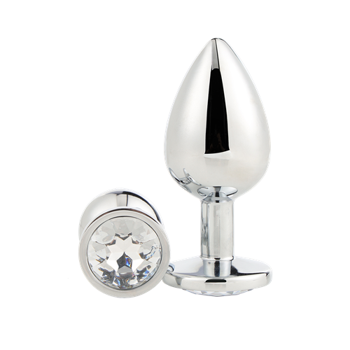 Dream Toys - Gleaming Love - Aluminium buttplug met siersteen - Medium