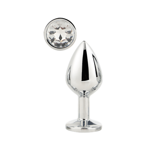 Dream Toys - Gleaming Love - Aluminium buttplug met siersteen - Medium