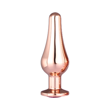 Pleasure plug - Goud kleurige buttplug met siersteen