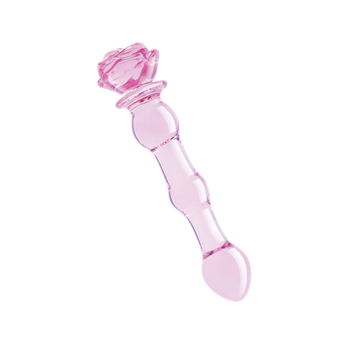 Glaze Glass - Glazen dildo met rozenknop