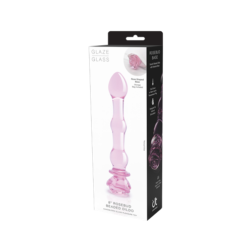 Glaze Glass - Glazen dildo met rozenknop