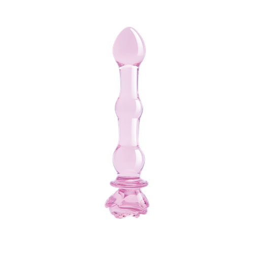 Glaze Glass - Glazen dildo met rozenknop