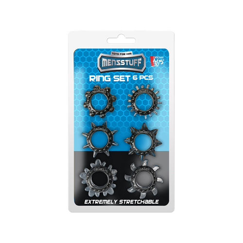 MenzStuff - Rekbare cockring set - 6 stuks