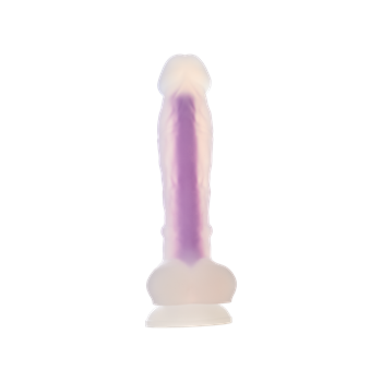 Glow in the dark buttplug - Medium (Paars)