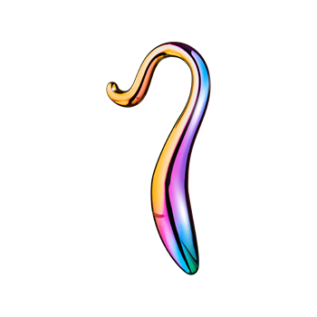 Elegant curved dildo - Glazen dildo (Multi color)