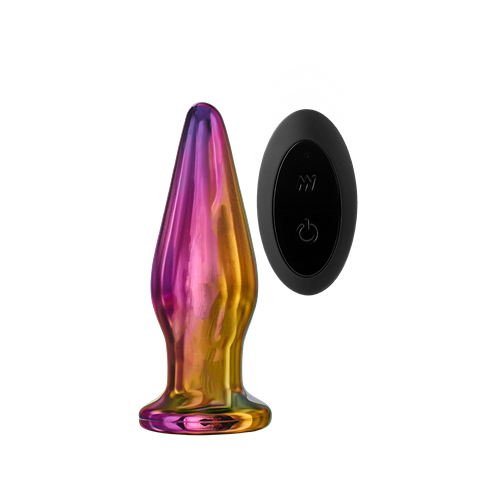 Dream Toys - Glamour Glass - Remote vibe tapered plug - Glazen vibrerende buttplug