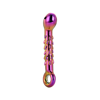 Glazen g-spot dildo met ribbels