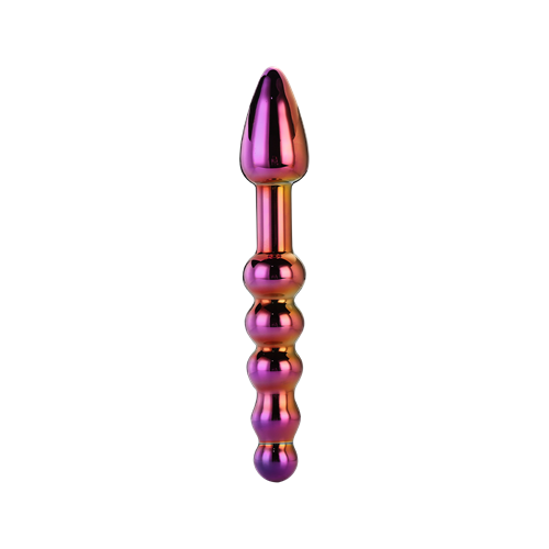 Glamour Glass Ridged Anal Dildo