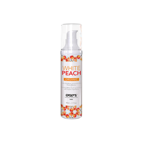 Exsens - White Peach - Verwarmende massageolie met smaak - 50 ml