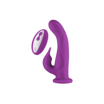 Pirouette - Roterende rabbit vibrator met zuignap (Paars)