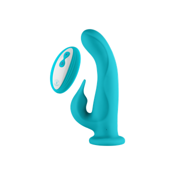 Pirouette - Roterende rabbit vibrator met zuignap (Blauw)