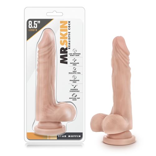 dr.-skin---stud-muffin---realistische-dildo-met-zuignap---195-cm