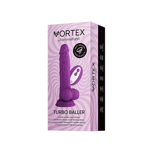 FemmeFunn - Vortex - Turbo Baller - Realistische roterende vibrator met balzak