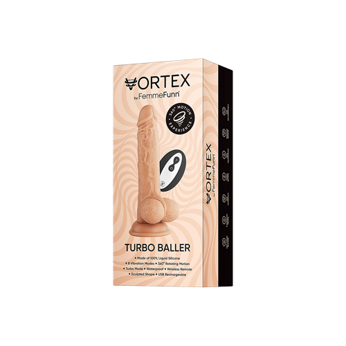 FemmeFunn - Vortex - Turbo Baller - Realistische roterende vibrator met balzak