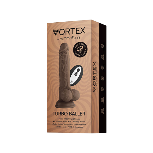 FemmeFunn - Vortex - Turbo Baller - Realistische roterende vibrator met balzak