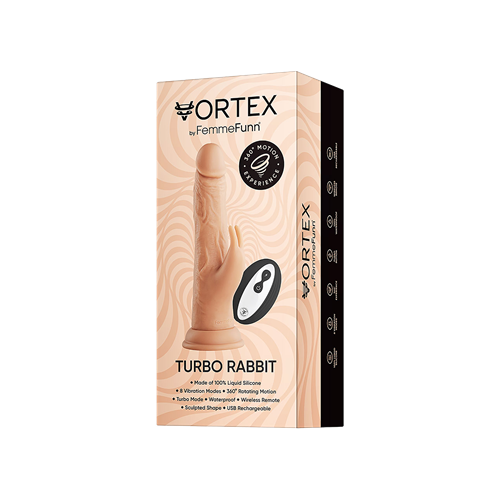 FemmeFunn - Vortex - Turbo Rabbit - Roterende realistische rabbit vibrator