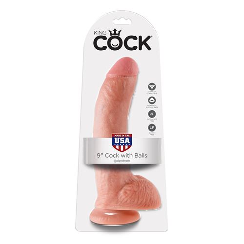 king-cock---dildo-met-zuignap-en-ballen---23-cm