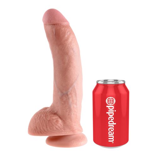 king-cock---dildo-met-zuignap-en-ballen---23-cm