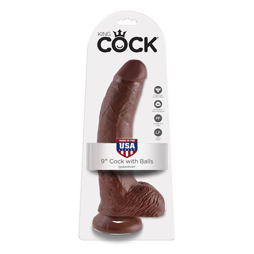 king-cock---dildo-met-zuignap-en-ballen---23-cm