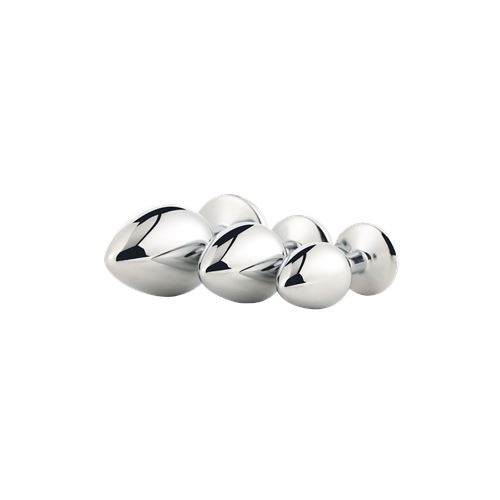 dream-toys---gleaming-love---aluminium-buttplug-set-met-siersteen---3-stuks