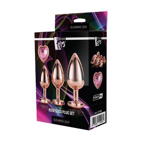 dream-toys---gleaming-love---aluminium-buttplug-set-met-siersteen---3-stuks