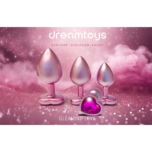 dream-toys---gleaming-love---aluminium-buttplug-set-met-siersteen---3-stuks