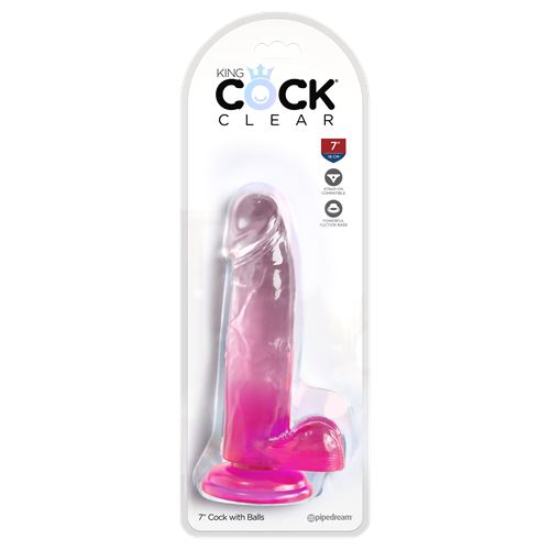 king-cock-clear-7-inch-cock-with-balls-pink