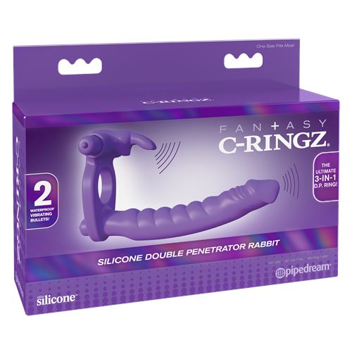 fantasy-c-ringz-silicone-double-penetrator-rabbit-purple