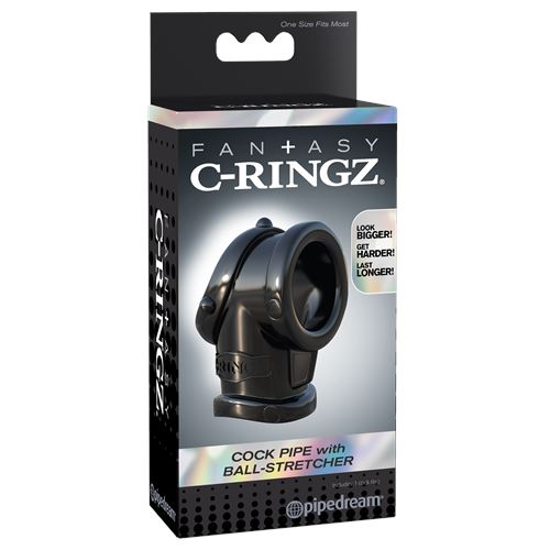 fantasy-c-ringz-cock-pipe-with-ball-stretcher-black