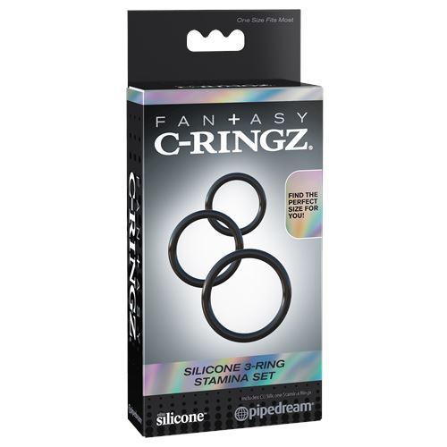 fantasy-c-ringz-silicone-3-ring-stamina-set-black