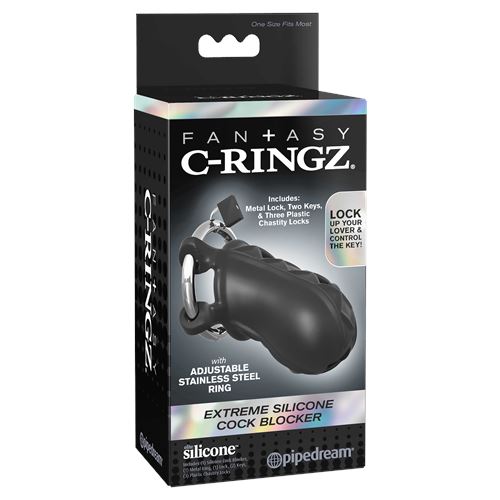 fantasy-c-ringz-extreme-silicone-cock-blocker-black