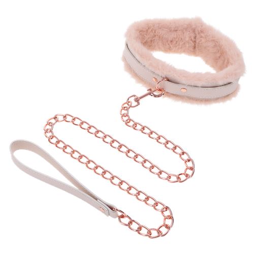 peaches-n-creame-fur-collar-leash