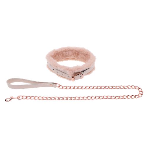 peaches-n-creame-fur-collar-leash